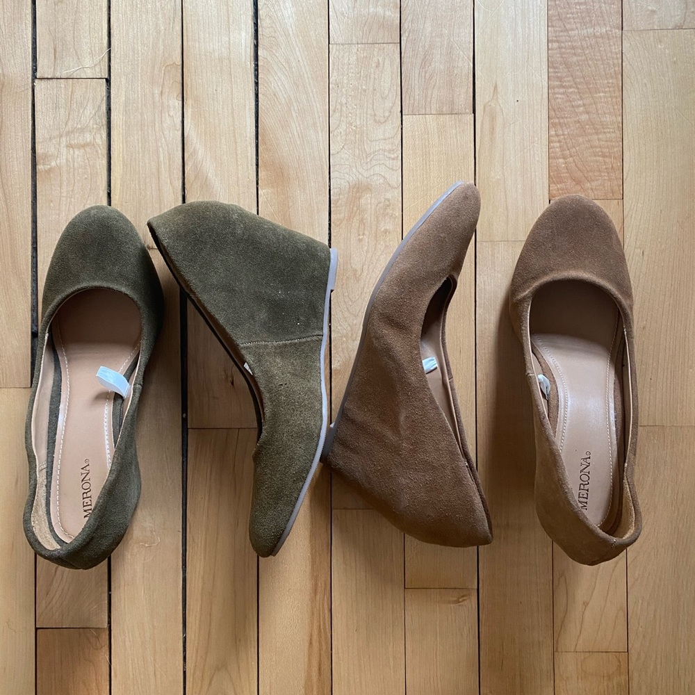 Suede Wedges